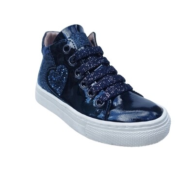 CB Hoge schoen Lak donkerblauw