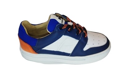 Acebos lage sneaker wit en donkerblauw