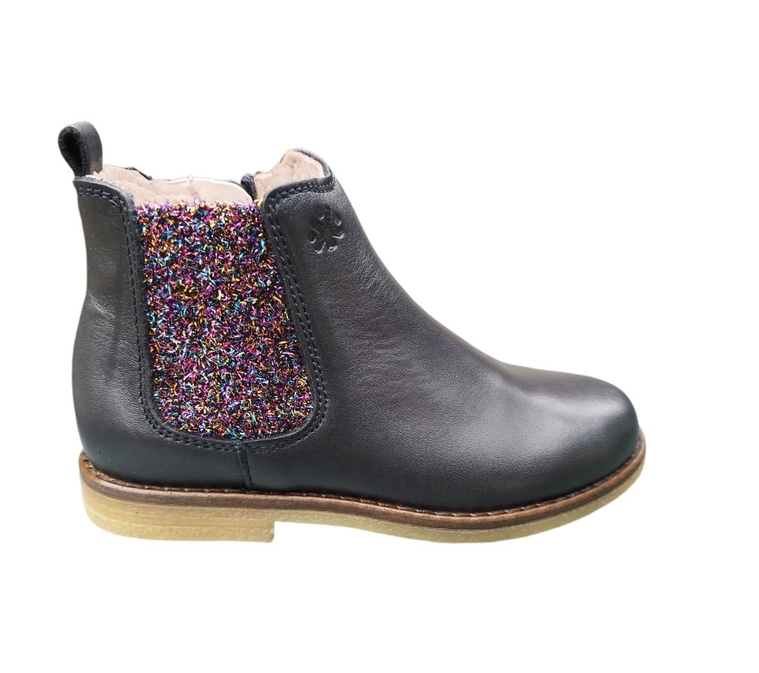 Acebos laarsje donkerblauw met glitter detail