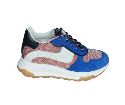 ZEDO running sneaker blauw-rood-wit