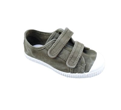 Cienta &#39;snoepsneaker&#39; Kaki velcro