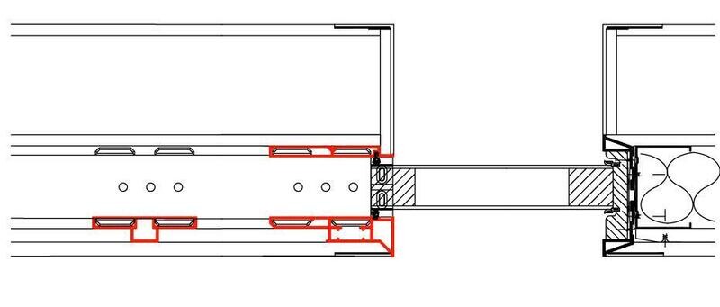X5 wall schuifdeursysteem (enkele beplating) 2115mm