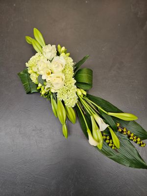 Bloemstuk FRB-602 wit/groen
