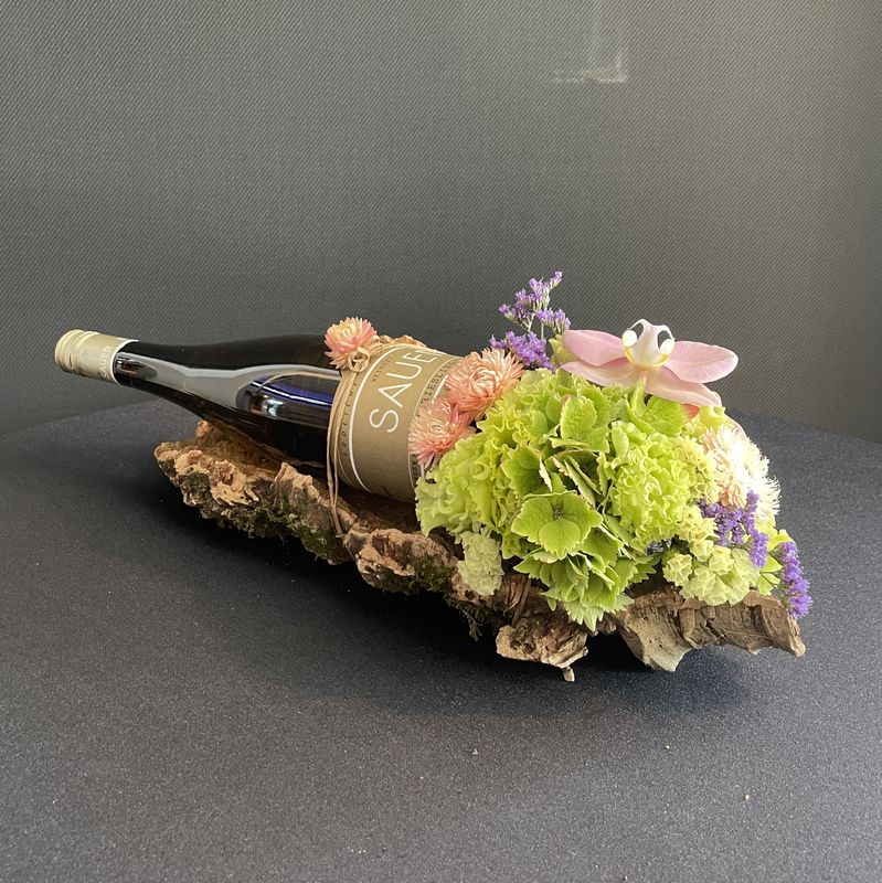 Bloemstuk Fles op kurk