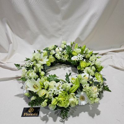 Krans FRK-204 wit/groen Krans FRK-204 wit/groen