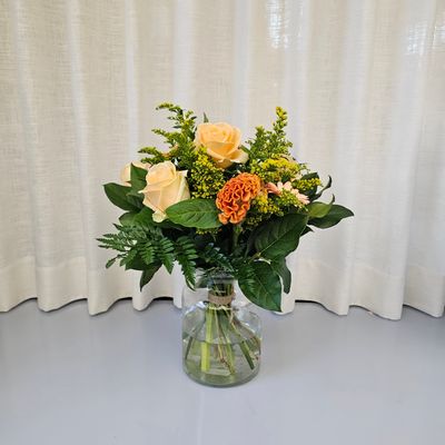 Vaasboeket FRV-904 peach