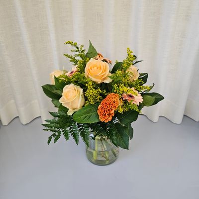 Vaasboeket FRV-904 peach