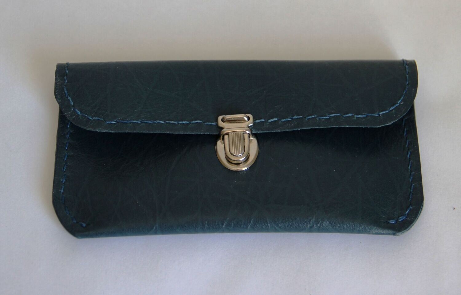 Porte-monnaie en cuir bleu