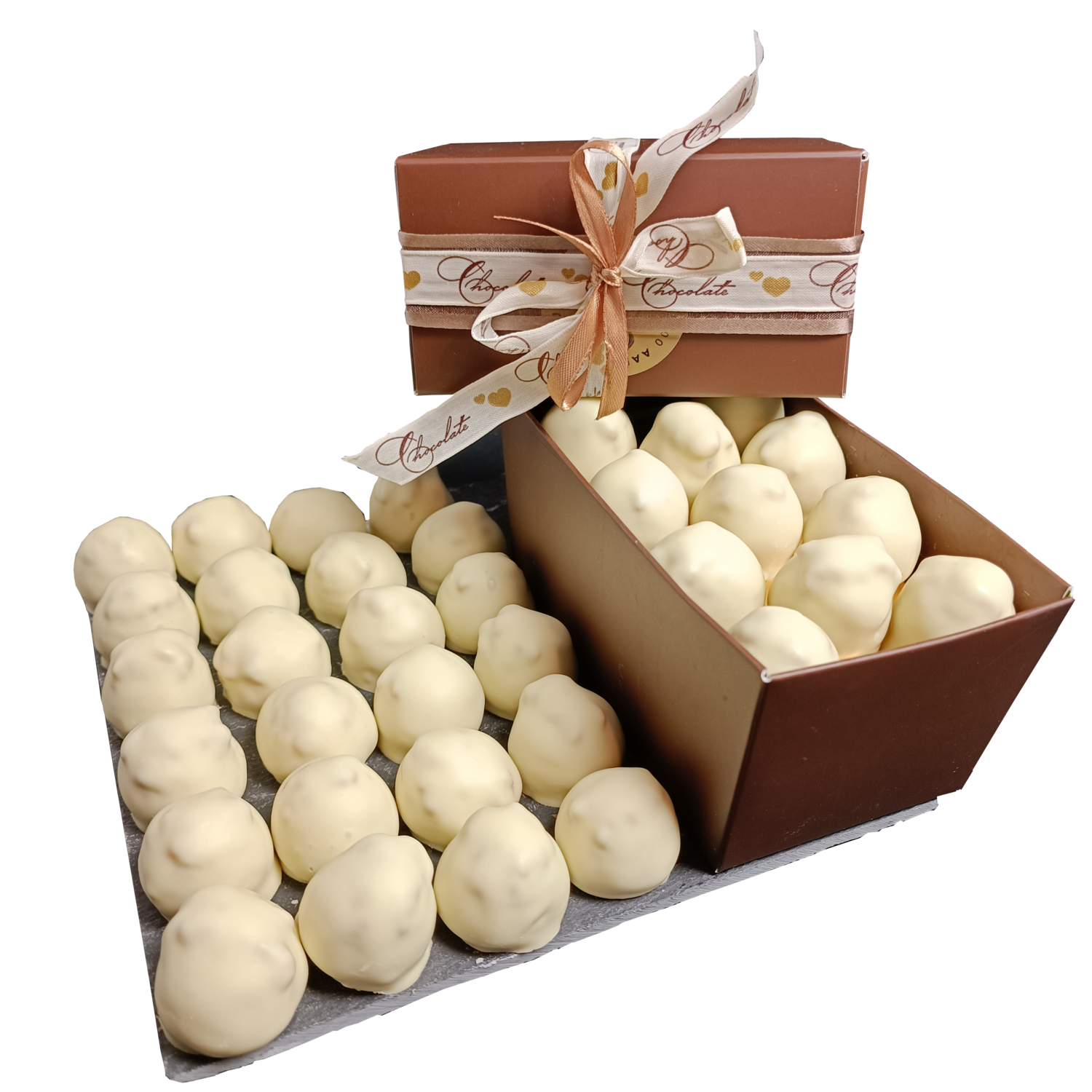 Pralines wit - Manon - vanille slagroom hazelnoot