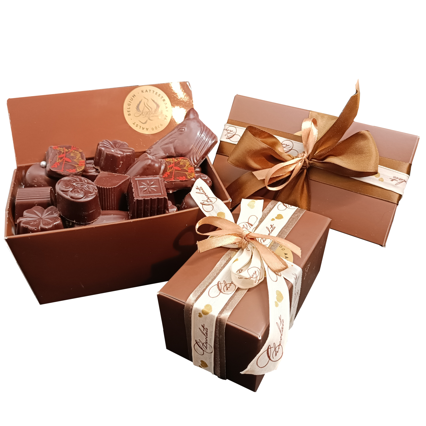 Assortiment pralines - donkere chocolade