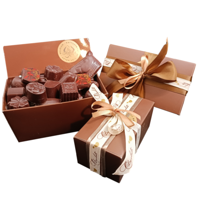 Assortiment pralines - donkere chocolade
