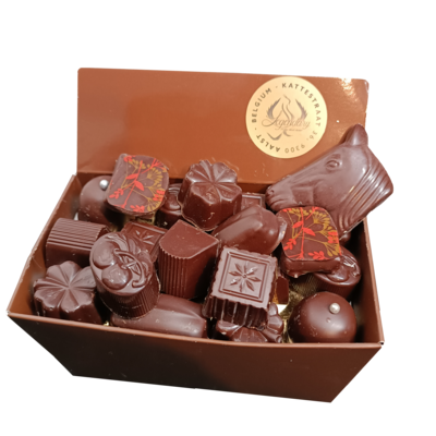 Assortiment pralines - donkere chocolade