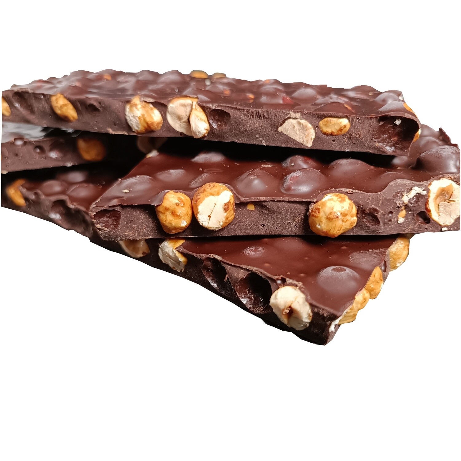 Breekchocolade - donker met hazelnoten