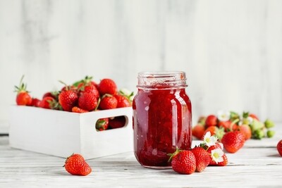 Jam - strawberry and rhubarb 220 grams