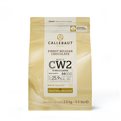Callebaut Callets - Witte W2 - 2,5 kg (28.5 % cacao solids)