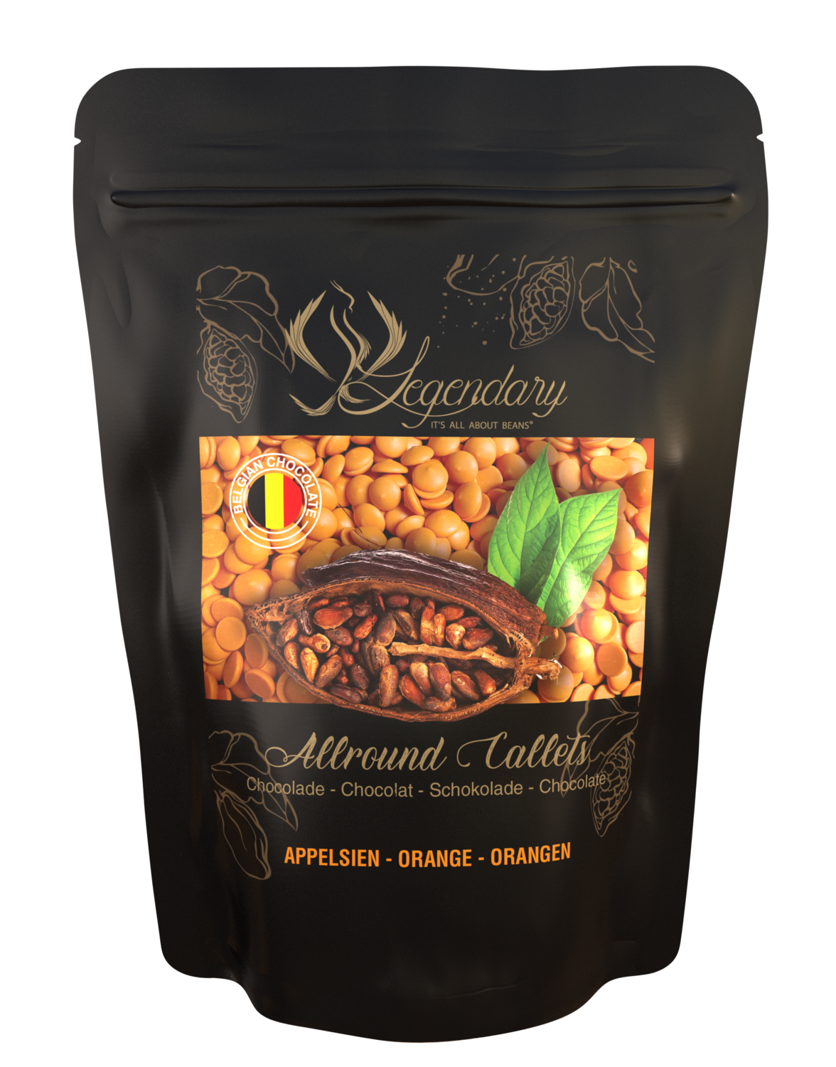 Callets - Belgische appelsien chocolade (250gr-500gr-1kg)