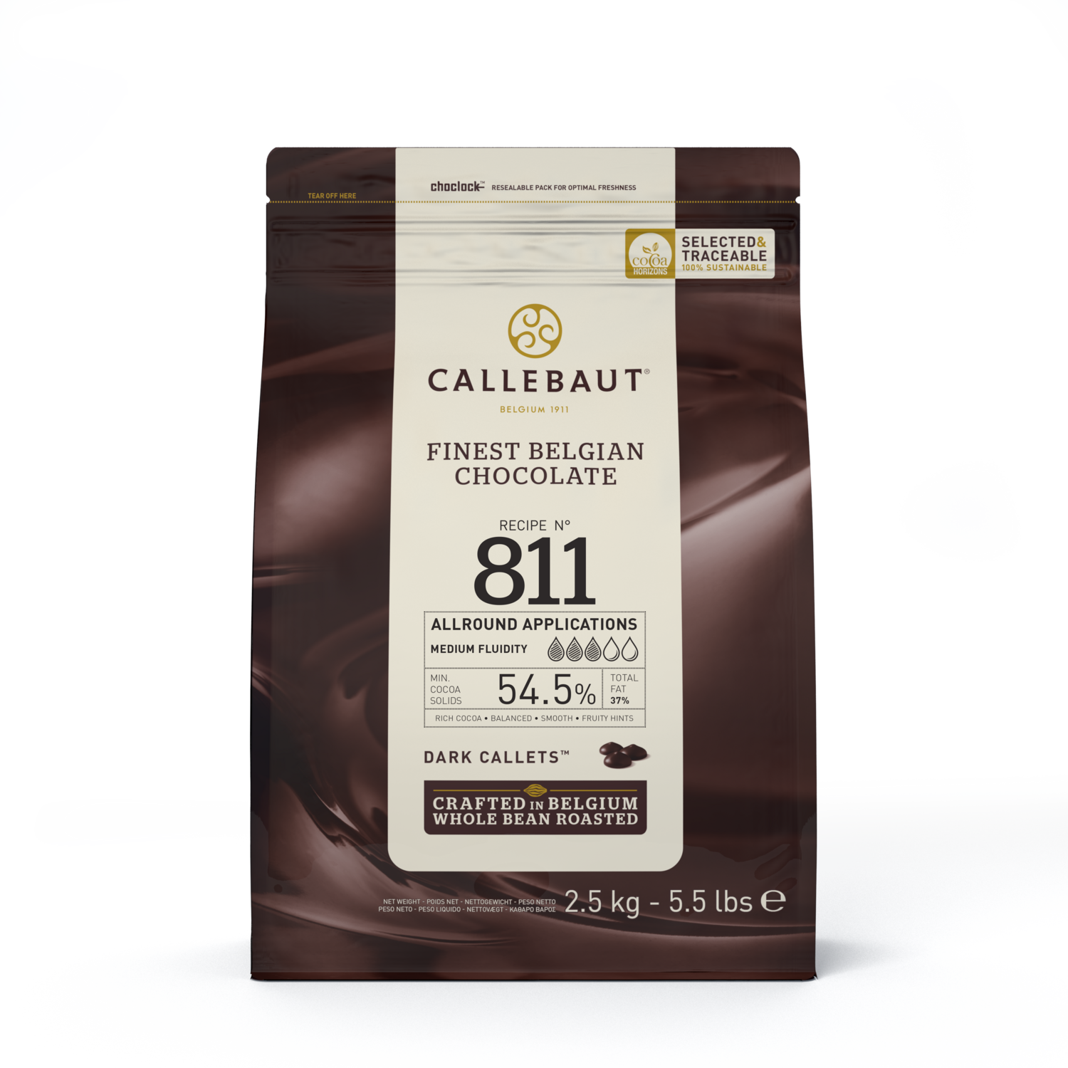 Callebaut Callets - Zartbitter 811 - 2,5 kg (54,5 % Kakaomasse)
