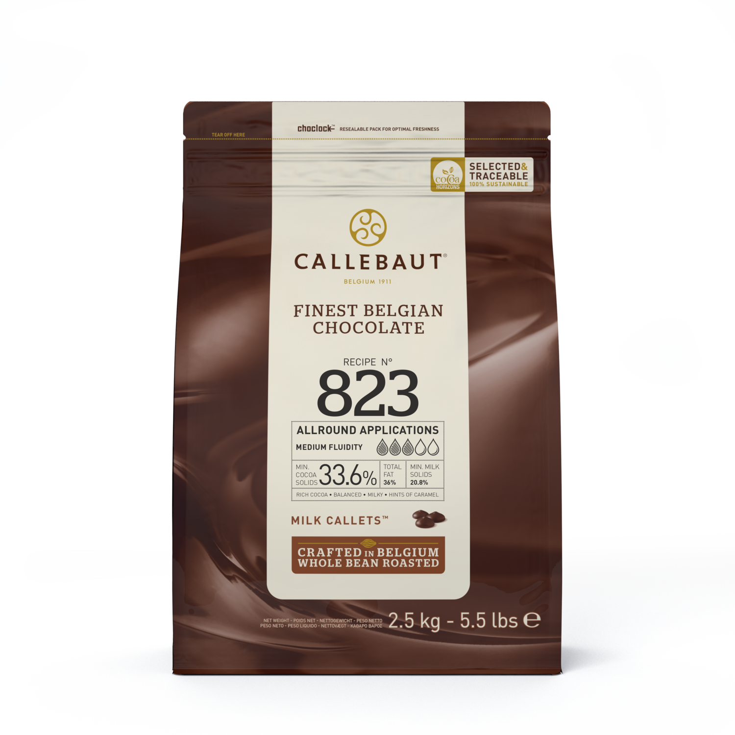Callebaut Callets - Milch 823 - 2,5 kg (33,6 % Kakaomasse)