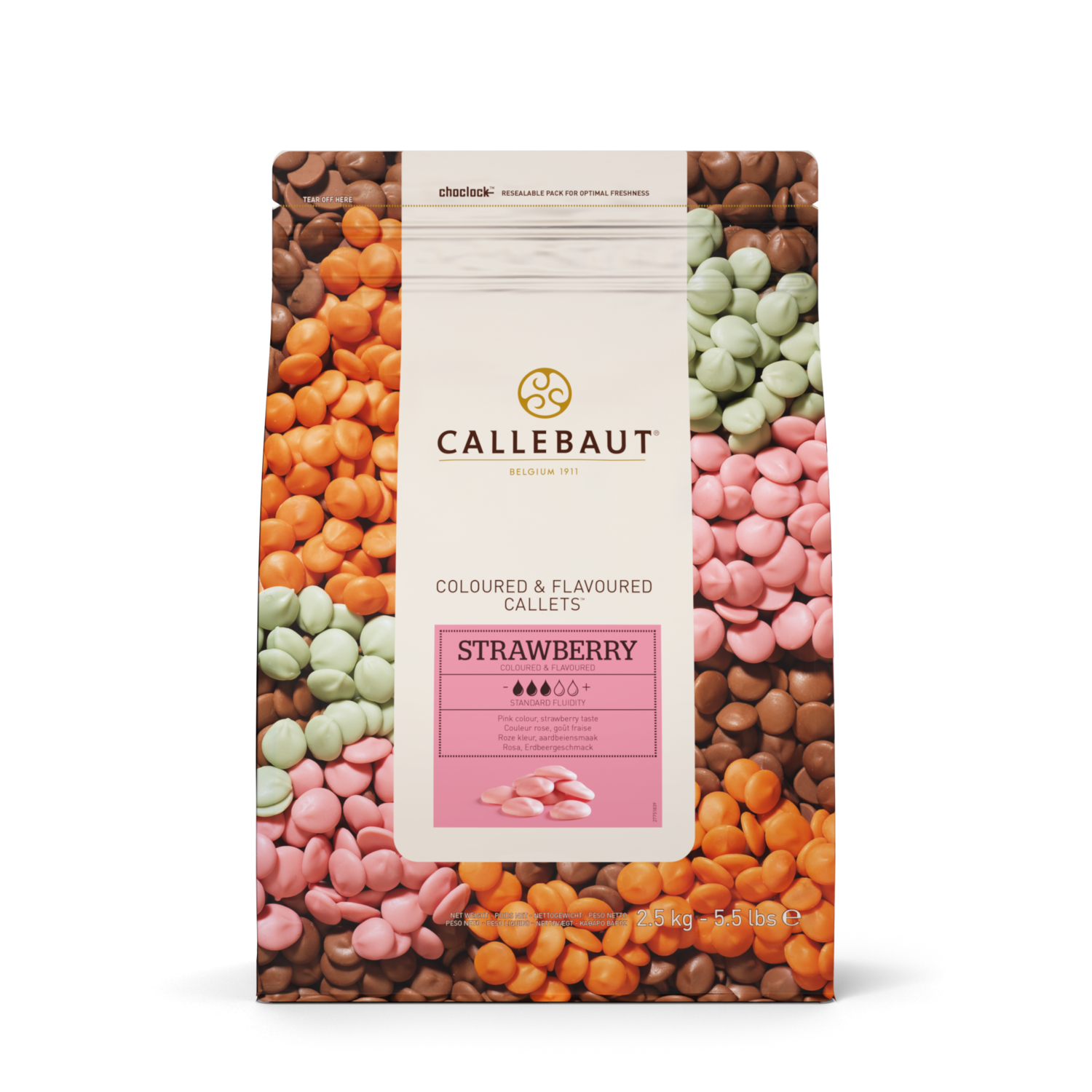 Callebaut Callets - Aardbei - 2,5 kg (strawberry)