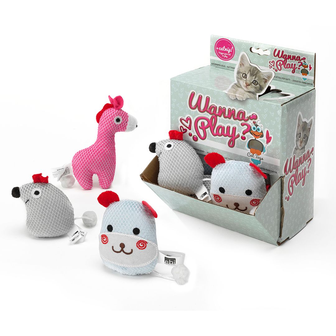 Wanna play dierencatnip gemengde kleuren
