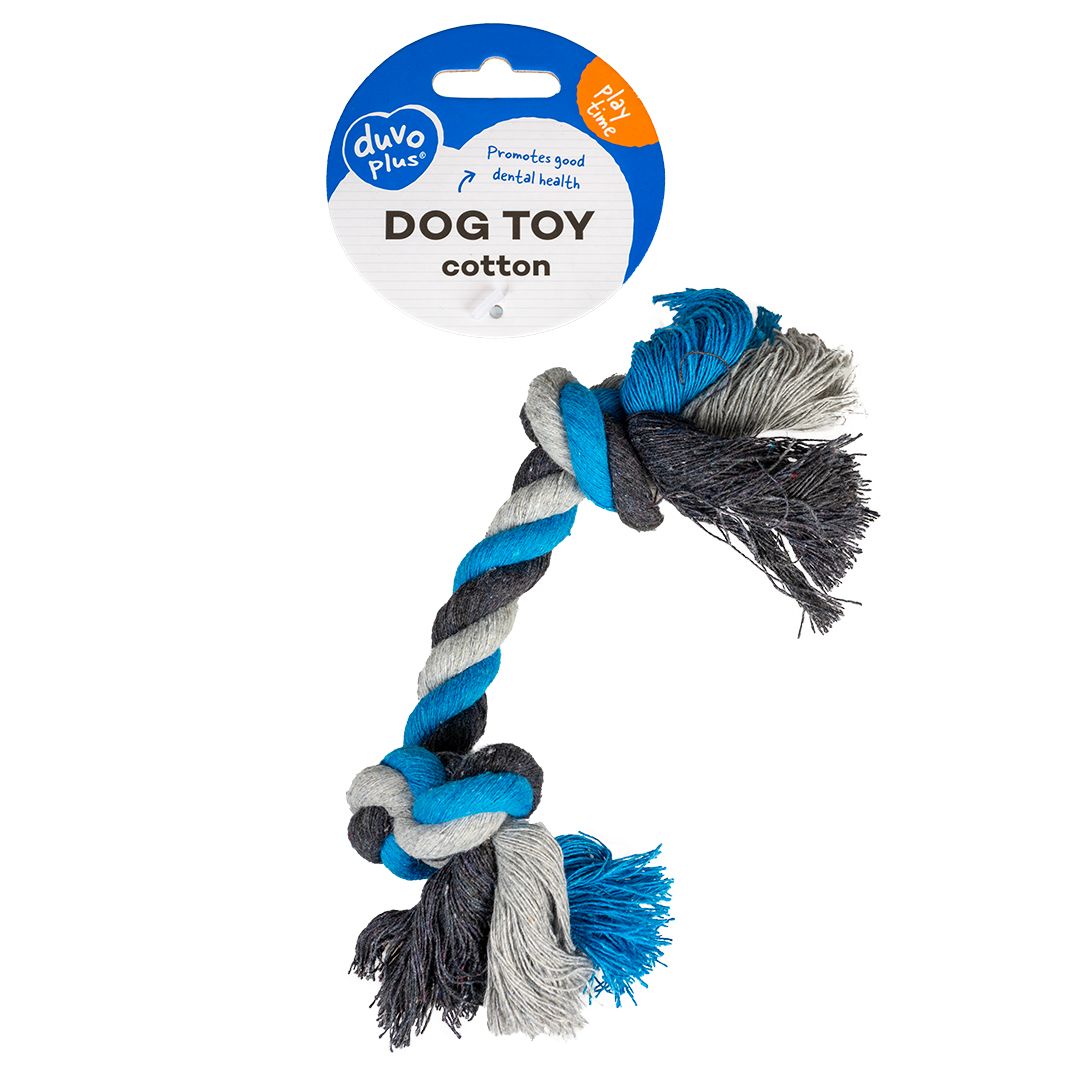 Katoen knoop blauw