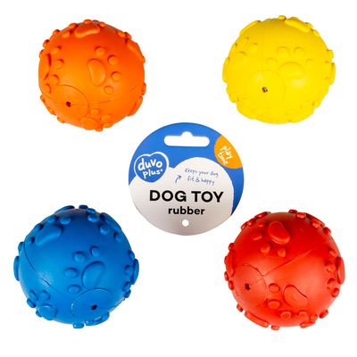 Rubber bal met pootjes mix gemengde kleuren