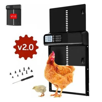 Chickenguard Metalen Kippenluik Automatische deur op batterijen met Timer