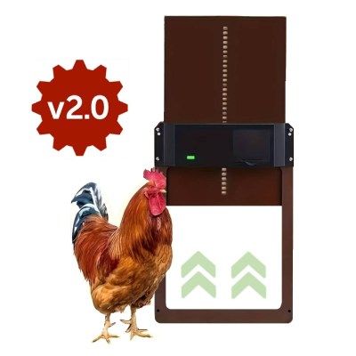 Automatische kippenluik op batterijen – inclusief dag/nacht sensor