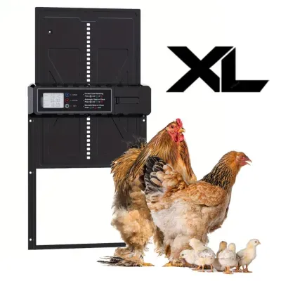 Premium XL Metalen Chickenguard Automatische deur op batterijen met Timer