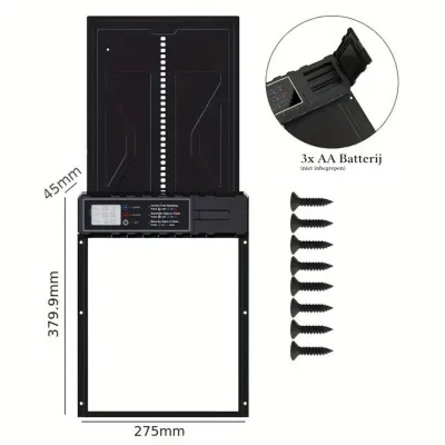 Premium XL Metalen Chickenguard Automatische deur op batterijen met Timer