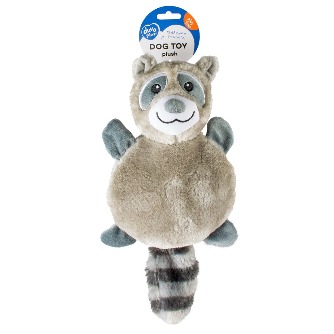 Pluche Wasbeer mega squeaky Grijs