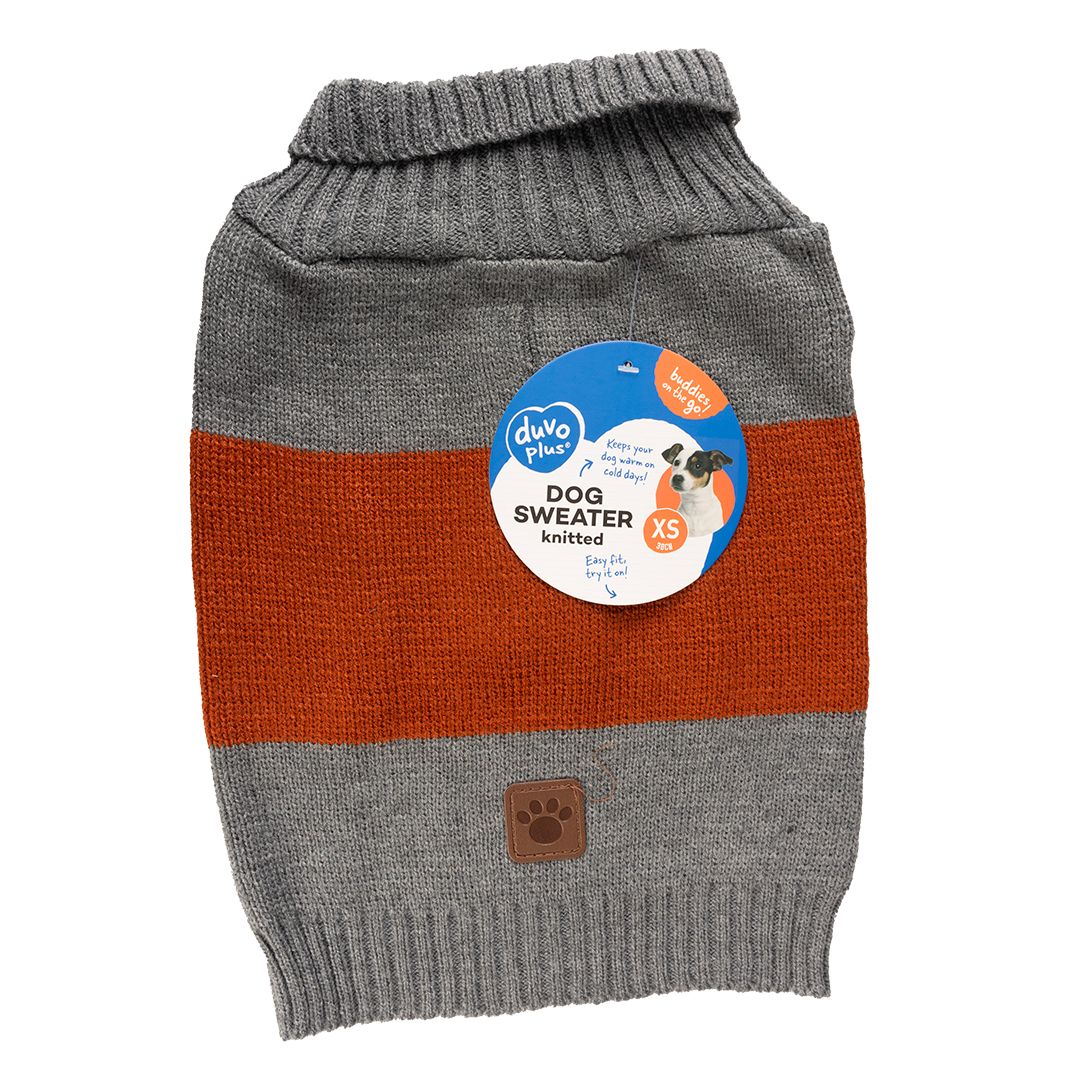 Hondensweater Cozy Grijs/oranje