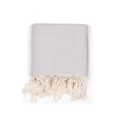 Handwoven Turkish Towel Wafflepique | Grey