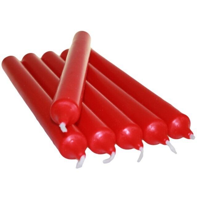 Red Dinner Candles 5st.