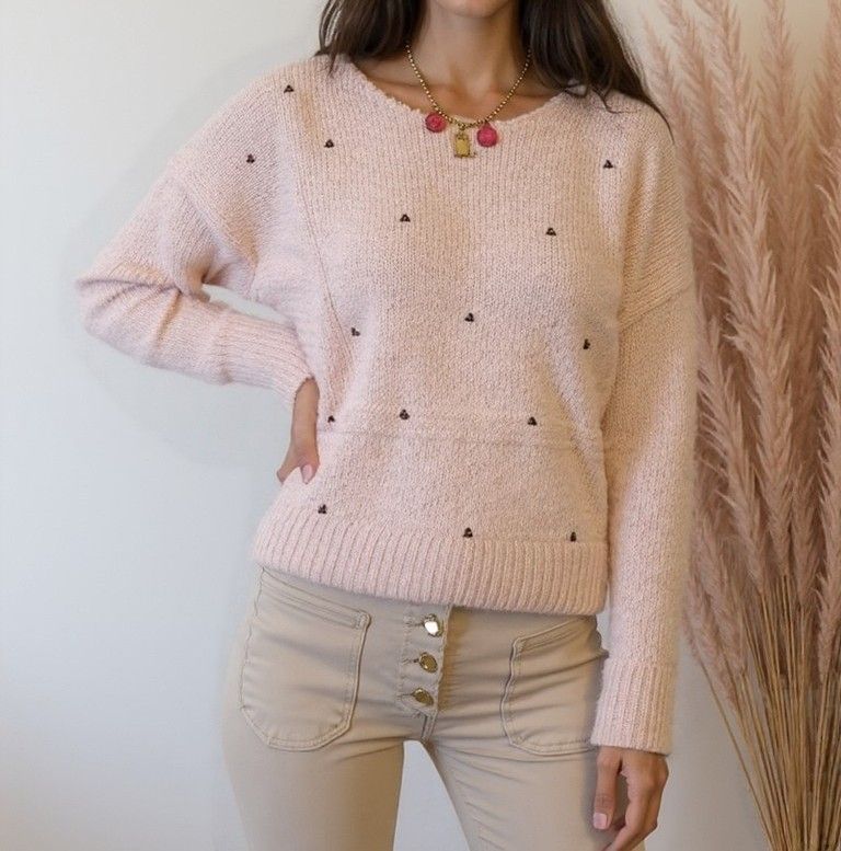 “Rosé Butterfly Knit