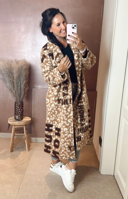 Warm Leopard Statement Coat