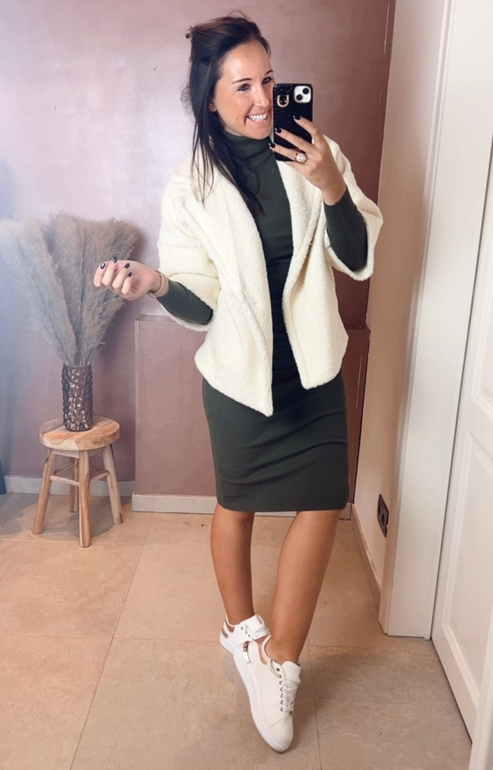 🤍 Teddy Cozy Jacket – Winter White
