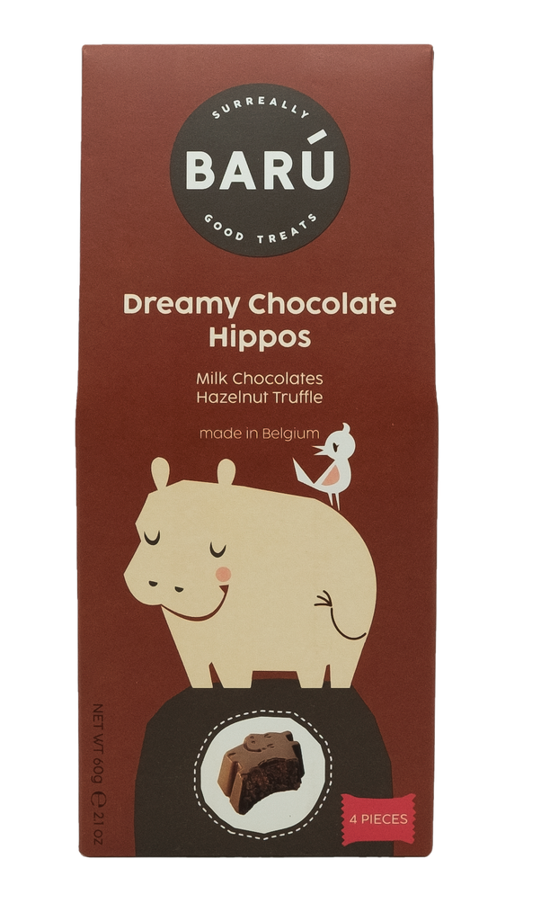 Dreamy Chocolade Hippos Hazelnoot Truffel 60G
