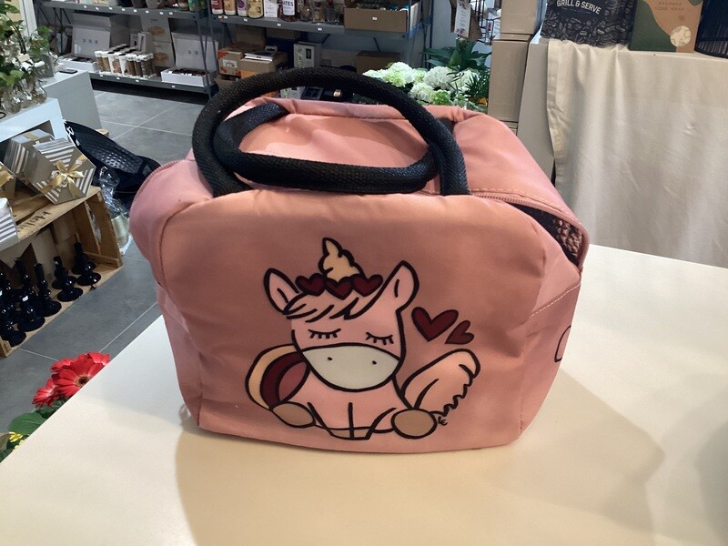 Lunch(Koel)tas Unicorn - (Oud Roze) - Kids