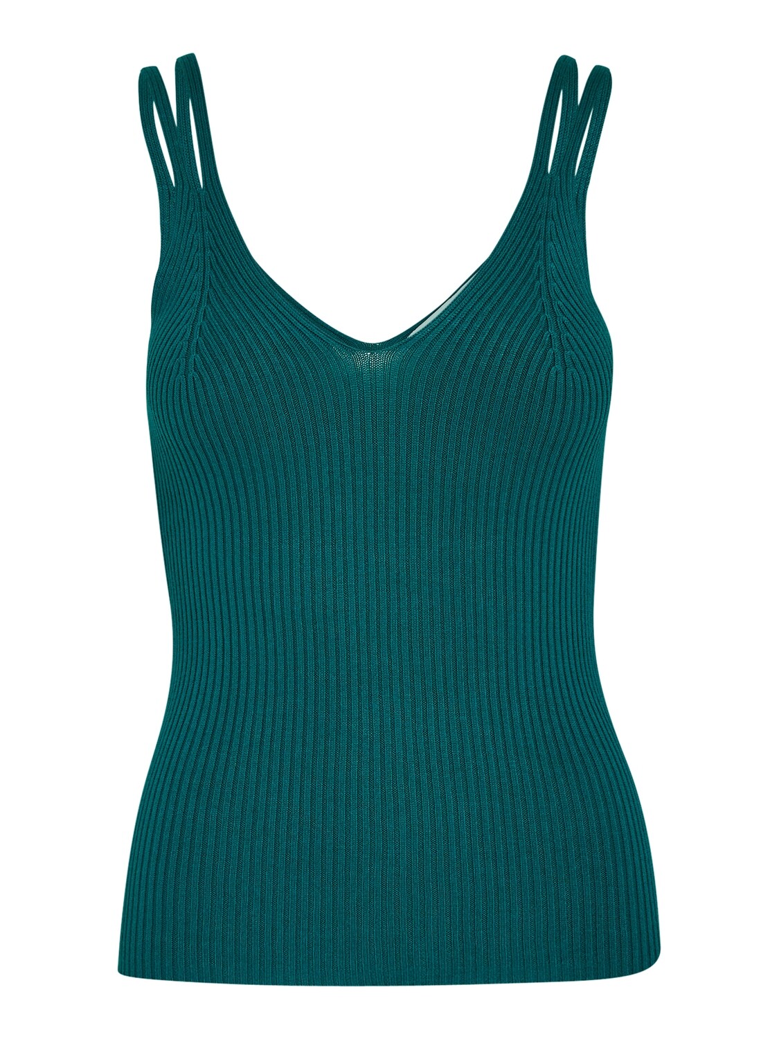 Top met rib, Maten: M, Kleuren: Atlantic Deep