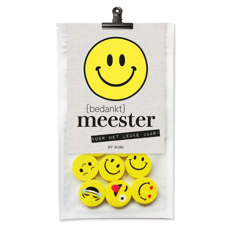 Meester / Zakje gummen / Bedankt meester voor het leuke jaar
