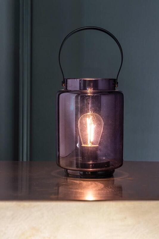 Glazen LED lamp ø12x18cm