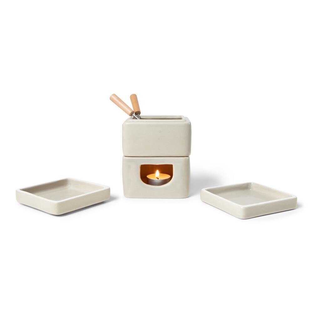 Mini Fondue Set Grijs