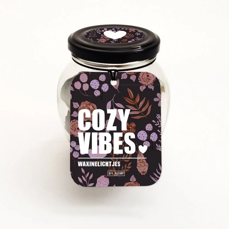  Waxinelichtjes in potje / Cozy vibes