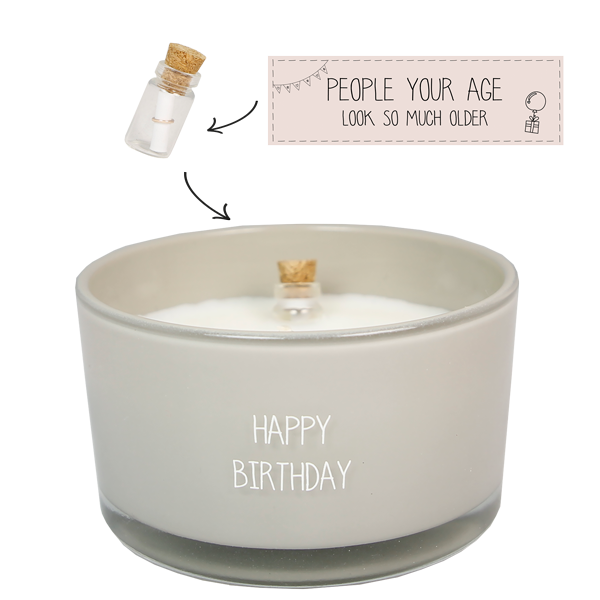 FLESSENPOST KAARS - Happy Birthday