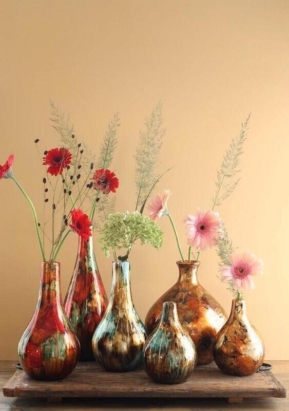 Dazzle Vaas Koper, Goud 35cm
