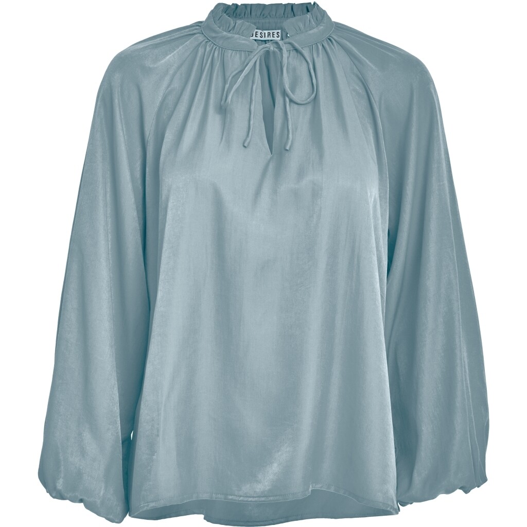 DSPatricia Frill Collar Blouse, Maat: 36, Kleur: 1041 Dusty Blue