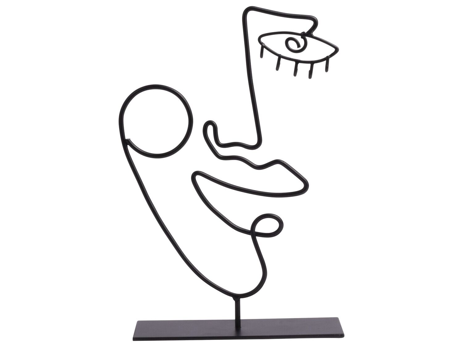 Deco Gezicht 14,9x23,6cm Zwart