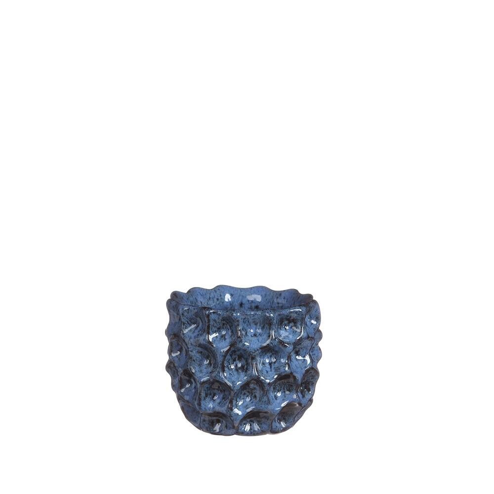 Pot Dented Blauw Ø7,5 X 7,5 Cm