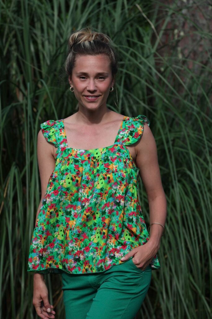 087 Top, kleur: GROEN, maat: 38/40